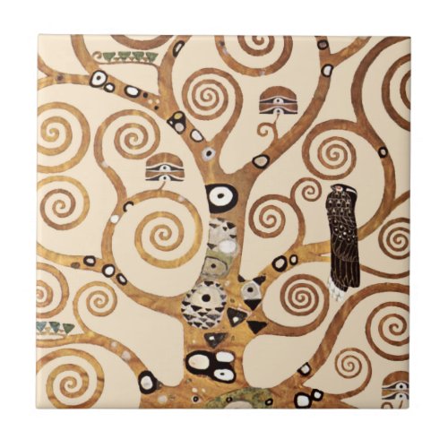 Tree of Life Gustav Klimt Fine Art Ceramic Tile