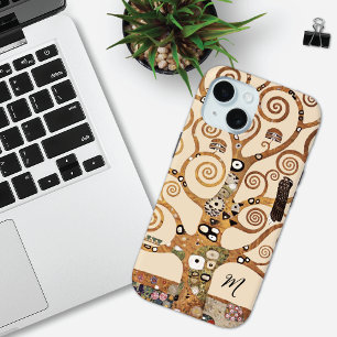 Tree of Life Gustav Klimt Monogram iPhone 15 Case