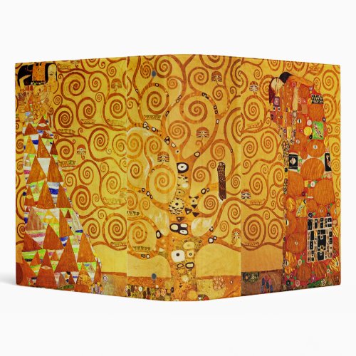 Tree of Life Gustav Klimt Nouveau 3 Ring Binder