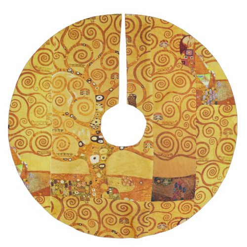 Tree of Life Gustav Klimt Nouveau Brushed Polyester Tree Skirt