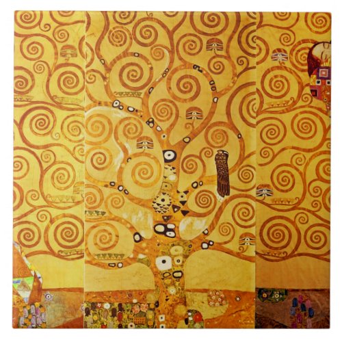 Tree of Life Gustav Klimt Nouveau Ceramic Tile