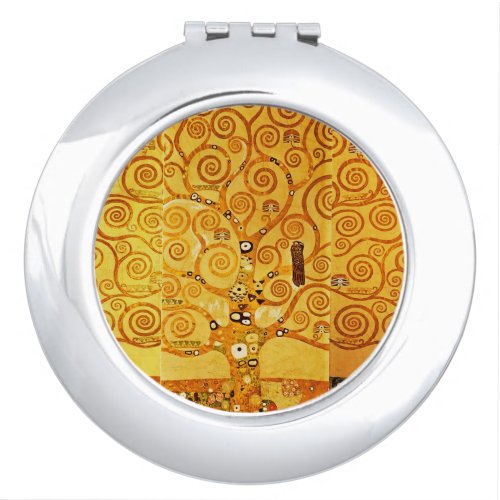 Tree of Life Gustav Klimt Nouveau Compact Mirror