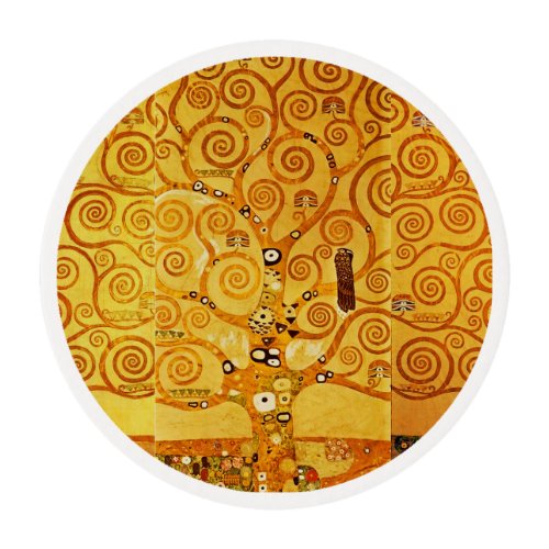 Tree of Life Gustav Klimt Nouveau Edible Frosting Rounds