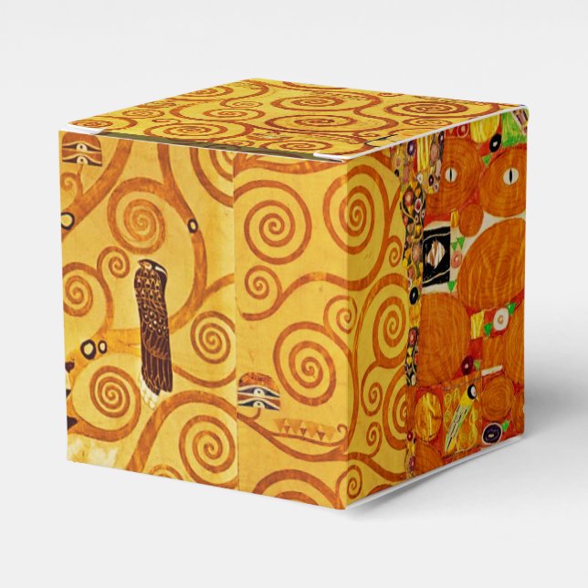Tree of Life Gustav Klimt Nouveau Favor Boxes (Front Side)