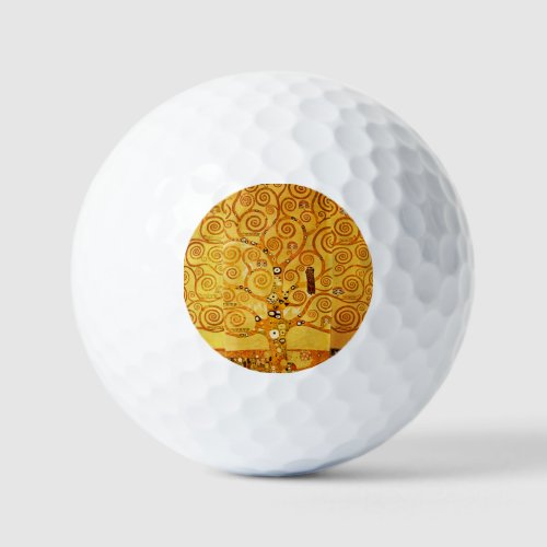 Tree of Life Gustav Klimt Nouveau Golf Balls