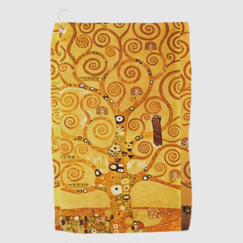 Tree of Life Gustav Klimt Nouveau Golf Towel