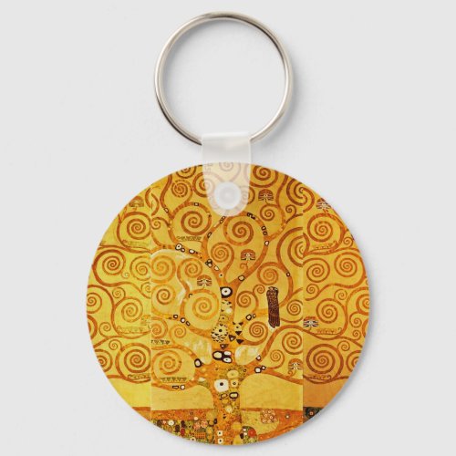 Tree of Life Gustav Klimt Nouveau Keychain