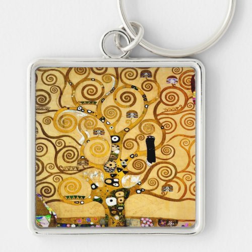 Tree of Life Gustav Klimt Nouveau Keychain