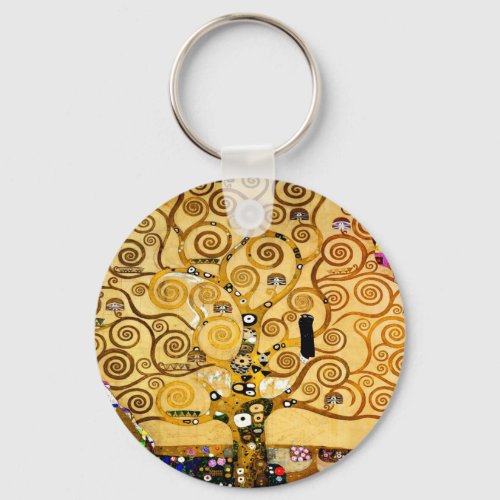 Tree of Life Gustav Klimt Nouveau Keychain
