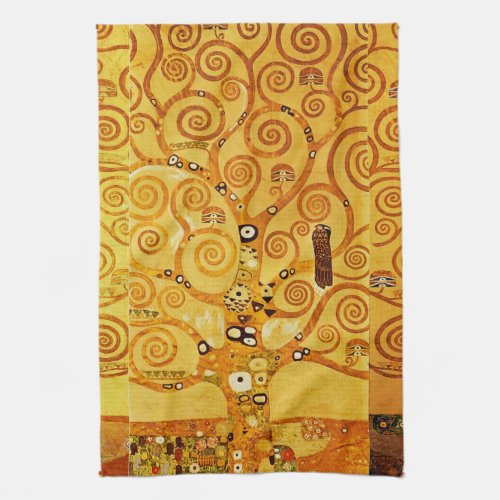 Tree of Life Gustav Klimt Nouveau Kitchen Towel