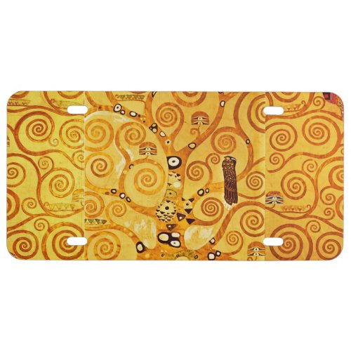 Tree of Life Gustav Klimt Nouveau License Plate