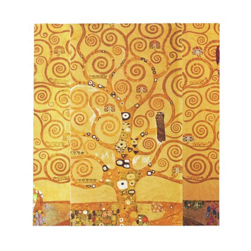 Tree of Life Gustav Klimt Nouveau Notepad