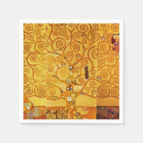 Tree of Life Gustav Klimt Nouveau Paper Napkins