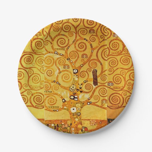 Tree of Life Gustav Klimt Nouveau Paper Plates