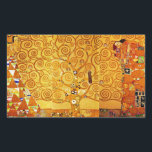 Tree of Life Gustav Klimt Nouveau Rectangular Sticker<br><div class="desc">The Tree of Life (1909)  is a beautiful painting by Vienna Secessionist painter Gustav Klimt. Known for painting with pure gold,  his art is vibrant and fun. The Tree of Life is a classic art nouveau painting.</div>