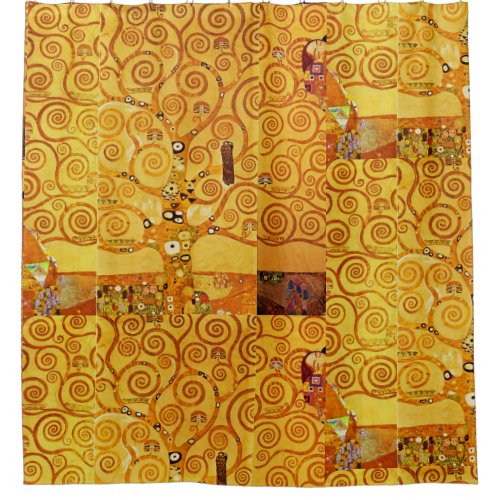 Tree of Life Gustav Klimt Nouveau Shower Curtain