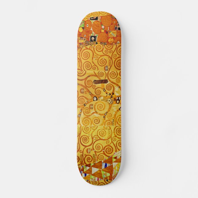 Tree of Life Gustav Klimt Nouveau Skateboard Deck (Front)