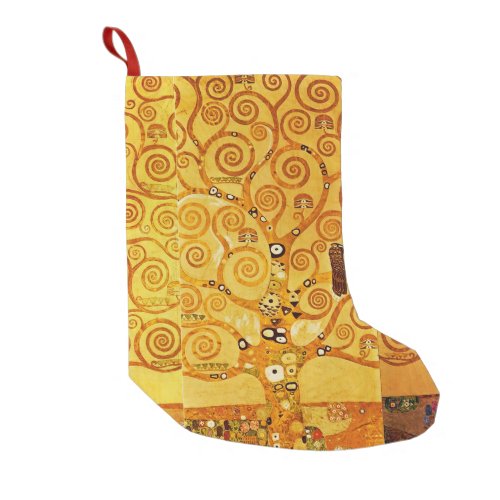 Tree of Life Gustav Klimt Nouveau Small Christmas Stocking