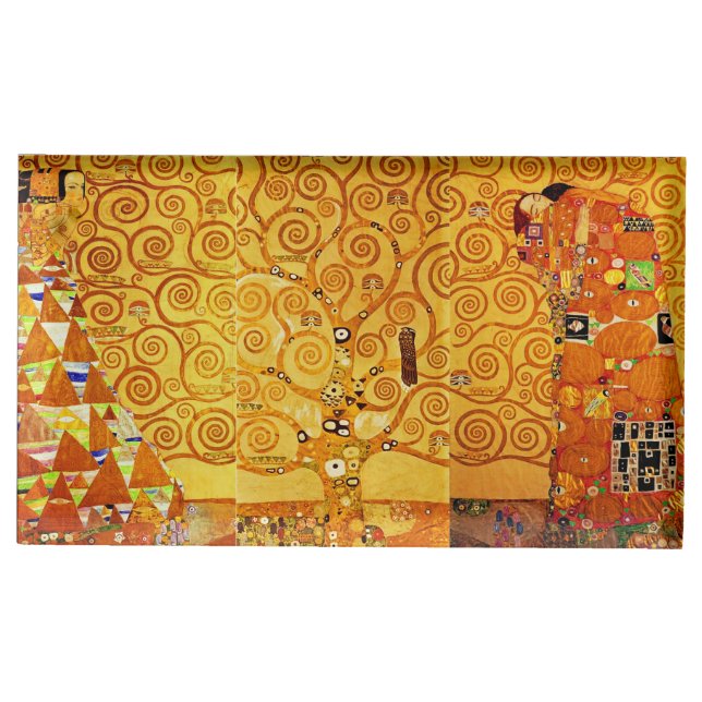 Tree of Life Gustav Klimt Nouveau Table Card Holder (Front)