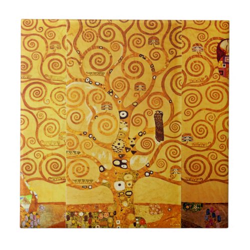 Tree of Life Gustav Klimt Nouveau Tile