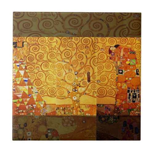 Tree of Life Gustav Klimt Nouveau Tile