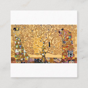 Tree Of Life Gustav Klimt Square Business Card