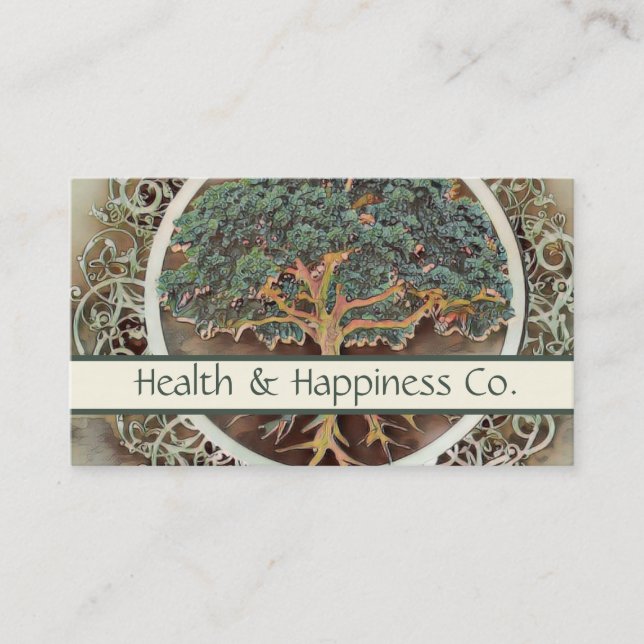 Tree of Life Health and Happiness Business Card (Front)