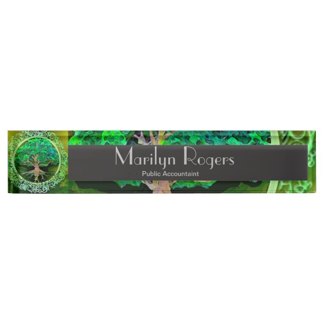 Tree of Life Health and Prosperity Nameplate (Front)