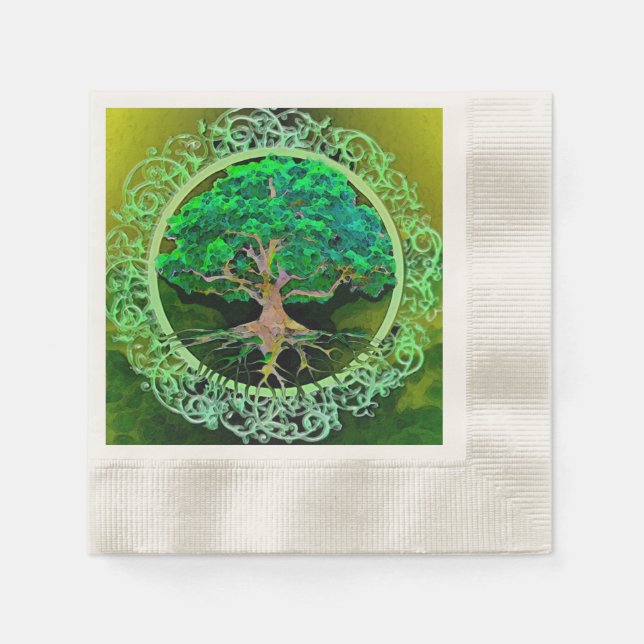 Tree of Life Health and Prosperity Napkins (Front)