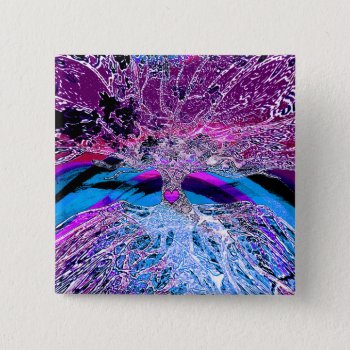 Tree Of Life Hear In Purple And Blue W/ Rainbow Button by thetreeoflife at Zazzle