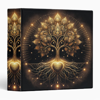 Tree of Life Heart Ancient Rustic 3 Ring Binder