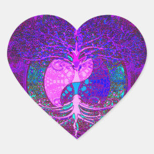 Tree of Life Heart Sticker