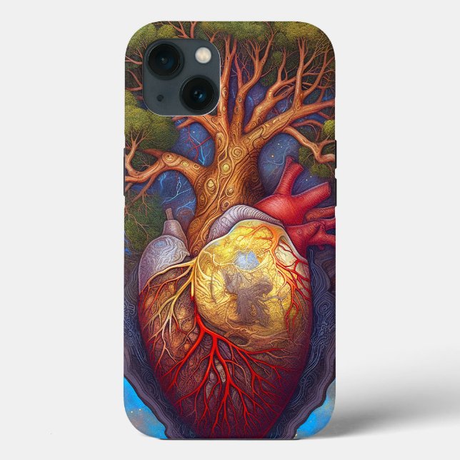 Tree Of Life Heart Surreal Nature Art Case-Mate iPhone Case (Back)