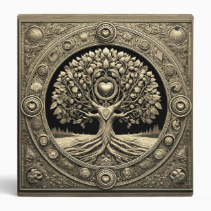 Tree of Life Hearts and Love 3 Ring Binder