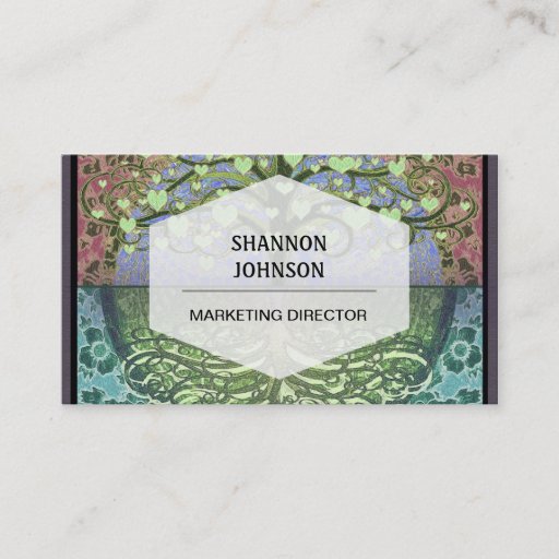 Customizable Tree of Life Hearts and Love Business Card Templates