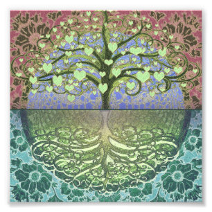Tree of Life Hearts and Love Photo Print