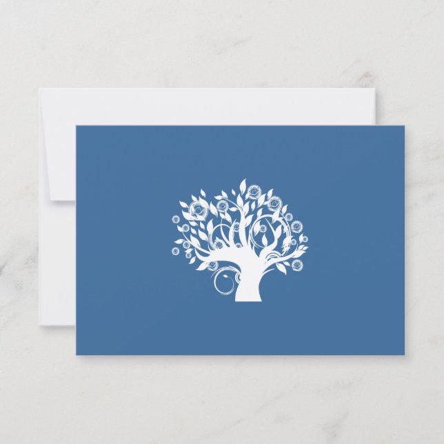 Tree of Life Hebrew Jewish Wedding RSVP (Front)