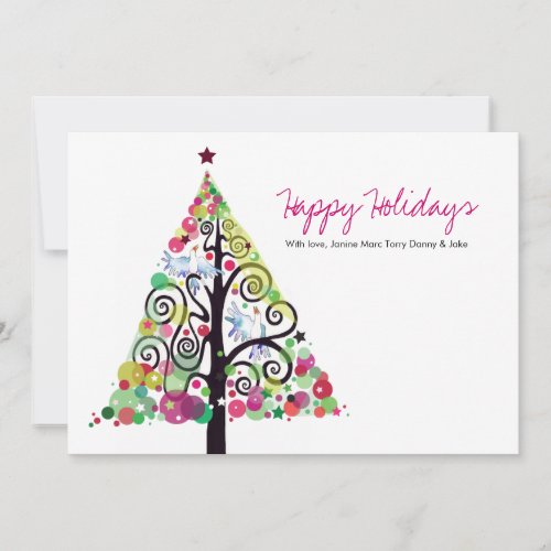 Tree of Life Holiday Family Greeting Card