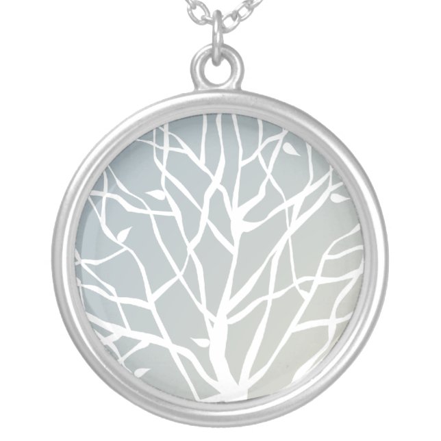 Tree of life II Silver Plated Necklace (Front)