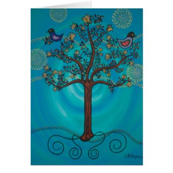 "tree Of Life In Blue" By Catherinehayesart by CatherineHayesArt at Zazzle