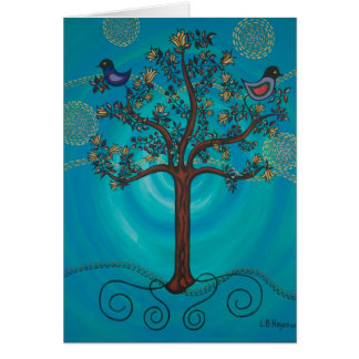 "Tree of Life in Blue" by CatherineHayesArt Cards