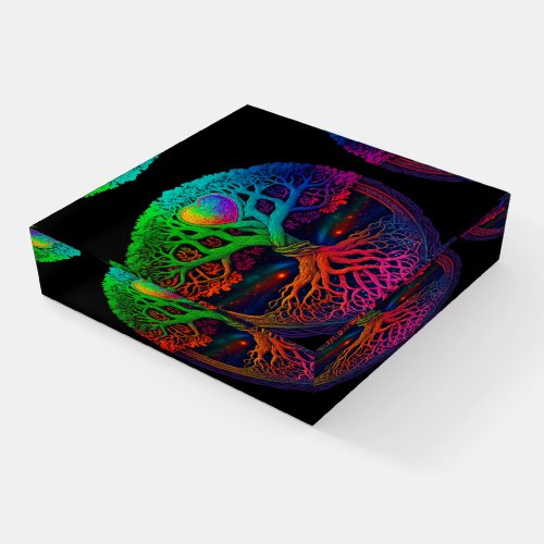 Tree of Life in Bright Colors  Paperweight