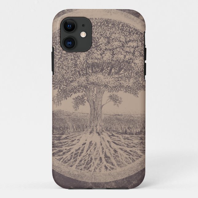 Tree of Life in Brown Case-Mate iPhone Case (Back)
