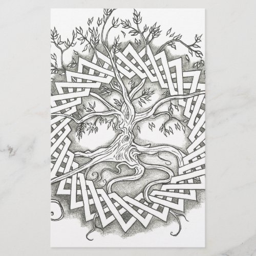 Tree of Life in Celtic Design Stationery