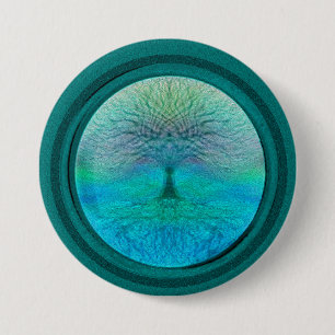 Tree of Life in Green Colors Button