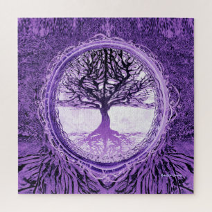Tree of Life in Purple Jigsaw Puzzle