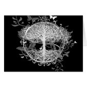 Tree of Life in White with Butterflies (Front Horizontal)