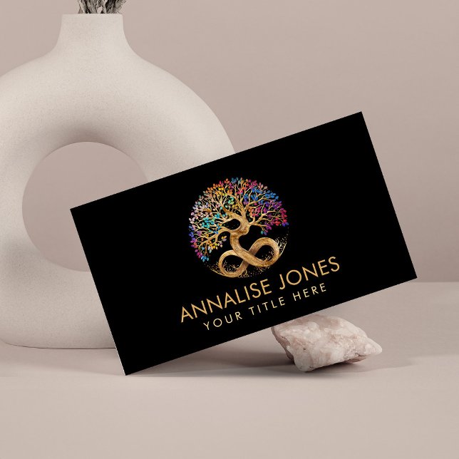 Tree of Life - Infinity - Colorful Leaves Business Card (Creator Uploaded)