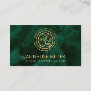 Tree of Life - Infinity on Malachite Business Card