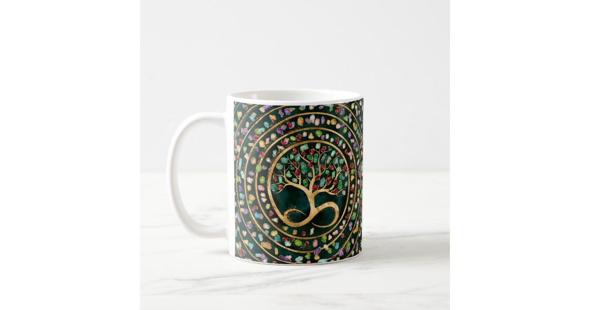 Mosaic Rainbow Mug Colorful Hand Painted Glass Mug Fantasy 